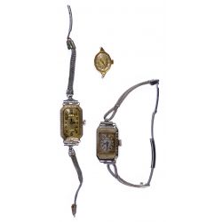 14k White Gold and 14k Yellow Gold Cased Wrist Watch Assortment