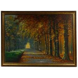 Lorenz Griffith (American, 1889-1968) "Autumn Morning" Oil on Board