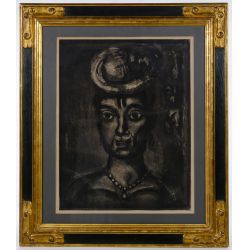 Georges Rouault (French, 1871-1958) "Femme Affranchie, a Quattorze Heures Chante Midi" Etching and Aquatint