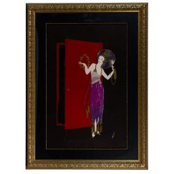 Erte (Romain de Tirtoff) (Russian / French, 1892-1990) "New Years Eve" Embossed Serigraph