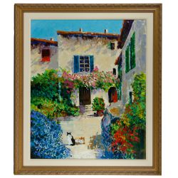 Kerry Hallam (English / American, b.1937) "Rue dAntoine" Acrylic on Canvas