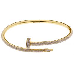 Cartier 18k Yellow Gold and Diamond "Juste un Clou" Bracelet