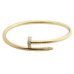Cartier 18k Yellow Gold and Diamond "Juste un Clou" Bracelet