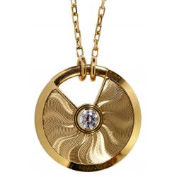 Cartier 18k Yellow Gold and Diamond "Amulette de Cartier" Pendant and Necklace