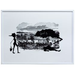Kara Walker (American, b.1969) "An Army Train" Offset Lithograph and Screenprint on Paper