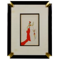 Erte (Romain de Tirtoff) (Russian / French, 1892-1990) "LAmazone" Gouache on Paper
