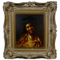 Constant Georges Gaste (French, 1869-1910) Oil on Canvas Board