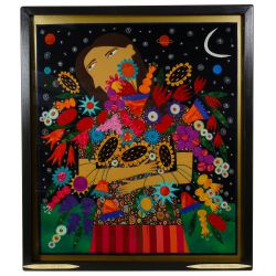 Chris Roberts-Antieau (American, b.1950) "Flowers and Stars" Tapestry