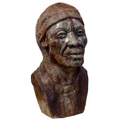 Darios Chikumbirke (Zimbabwean, 20th Century) Carved Stone Bust