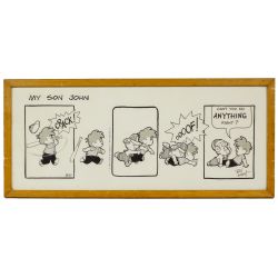 Bill Hoest (American, 1926-1988) "My Son John" Ink and Acetate on Paper Comic Strip