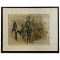 Johnny Friedlander (French / Polish, 1912-1992) "Paysage" Etching