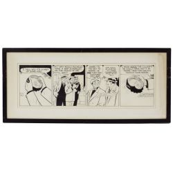 Chester Gould (American, 1900-1985) "Dick Tracy" Ink on Paper Comic Strip
