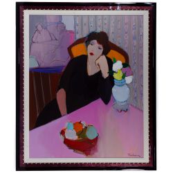 Itzchak Tarkay (Serbian / Israeli, 1935-2012) Acrylic on Canvas