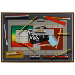 Joseph Ramsauer (American, b.1943) "April 25, 1952 No.1" Mixed Media on Canvas