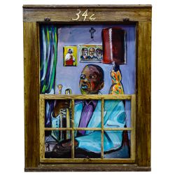 Wayne Manns (American, 20th Century) "This Song is You" Acrylic and Found Objects on Panel