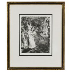 (After) Marc Chagall (Russian / French, 1887-1985) "Moses and Aaron Before The Pharoah" Etching