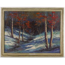 Arnold Vail (American, 1920-1995) "Winter Landscape" Oil on Board