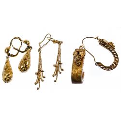 18k Yellow Gold and 14k Yellow Gold Pierced Earring Assortment