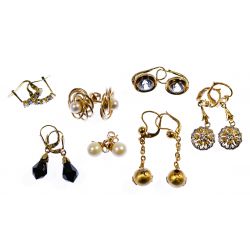 18k Yellow Gold and 14k Yellow Gold Pierced Earring Assortment