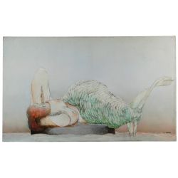 Nils Obel (Danish / American, b.1937) "Mermaid" Oil on Linen