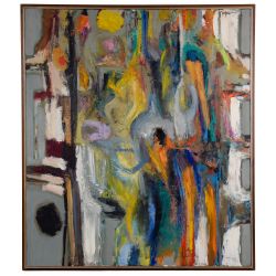 John Nartker (American, 1930-1998) "#14 Abstract" Oil on Canvas