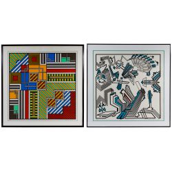 Richard Spinner (American, 20th Century) "Michigan Avenue" Serigraphs on Paper