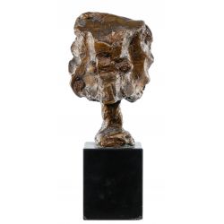 George Spaventa (American, 1918-1978) "Grotesque Head" Bronze Sculpture