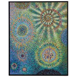 Aribert Munzner (German / American, b.1930) "Genesis 80-1" Casein and Vinyl on Plexiglass