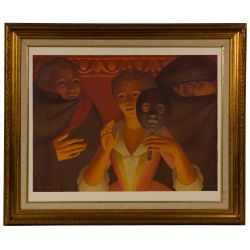 George Tooker (American, 1920-2011) "Un Ballo in Maschera" Lithograph