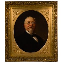 Lajos Ludwig Bruck (Hungarian, 1846-1910) "Portrait of Michael Mannaberg" Oil on Canvas