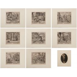 (After) Maerten Van Heemskerck (Dutch, 1488-1574) "Blessed are the Poor in Spirit" Engravings