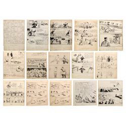 John McCutcheon (American, 1870-1949) Original War-Themed Cartoon Assortment
