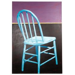 Ray Kobald (Mexican / American, b.1931) "Turquoise Chair" Acrylic on Canvas