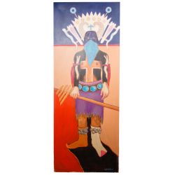 Ray Kobald (Mexican / American, b.1931) "Apache" Acrylic on Canvas