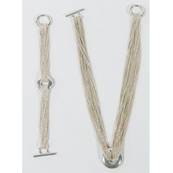 Tiffany & Co. Sterling Silver Multi-strand Necklace and Bracelet