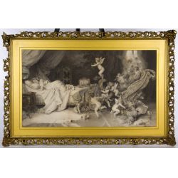 (After) Franceso Vinea (Italy, 1845-1902) "Dreams of Love" Print