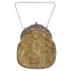 Purse having Sterling Silver and Semi-Precious Gemstone Frame