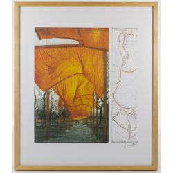 Christo and Jeanne-Claude (Bulgarian-French) "The Gates I (Project for Central Park)" Lithograph
