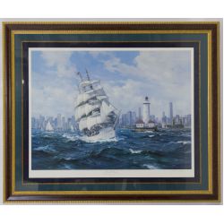 Charles Vickery (American, 1913-1998) "Farewell Chicago" Lithograph