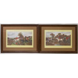J.F. Herring (English, 20th Century) "Full Cry" and "Herrings Fox-Hunting Scenes" Prints