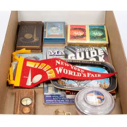 New York Worlds Fair Collector Items including Emmett Kelly Jr Autograph