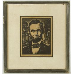 David Franklin Leavitt (American, 1897-1945) "Abraham Lincoln (1863)" Lithograph