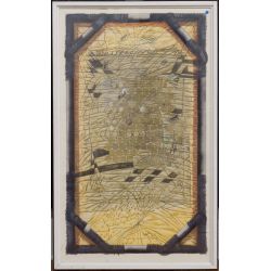 Robert N. McCauley (American) "Surrogate Hide Series #5" Mixed Media on Paper