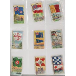 Collection of Tobacco Cards with Ladies, Soldier, Flowers, Flags