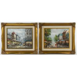 Kressley and Henri Rogers "Streets of Paris" Acrylic on Canvas