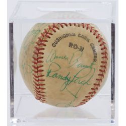 1979 ONL Charles Finley Baseball with (10) Signatures - Pete Rose 1st Year with Phillies