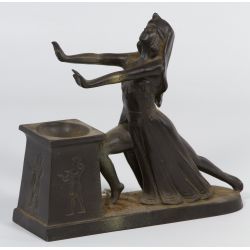 L.V. Aronson (19th Century) Egyptian Form Bronze Sculpture / Incense Burner