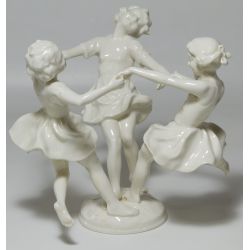 Hutschenreuther "Ring Around the Rosie" Blanc de Chine Figurine