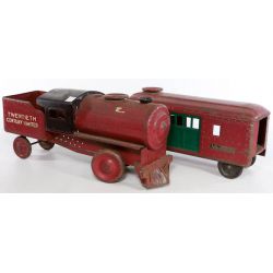 Twentieth Century Limited Ride-on Pressed Steel Train (2pcs)