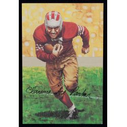 Clarence "Ace" Parker Signed Goal Line Art Card with JSA Authentication